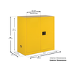 Eagle® Acid Safety Cabinet, 30 gallon, 2 Door, Manual Close for Corrosives